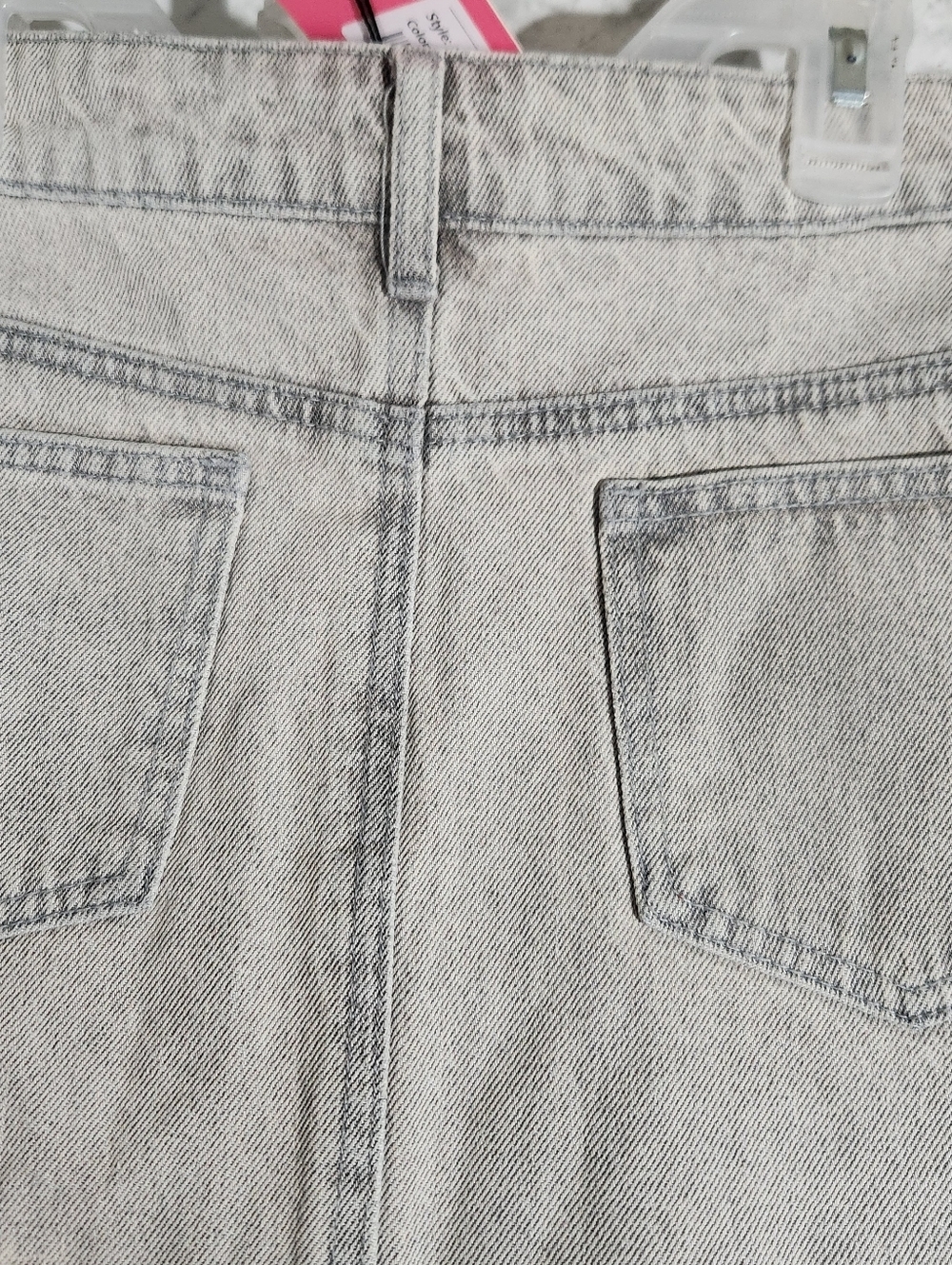 NWT Edikted Denim Mini Skirt Size L grey Denim - Picture 4 of 6
